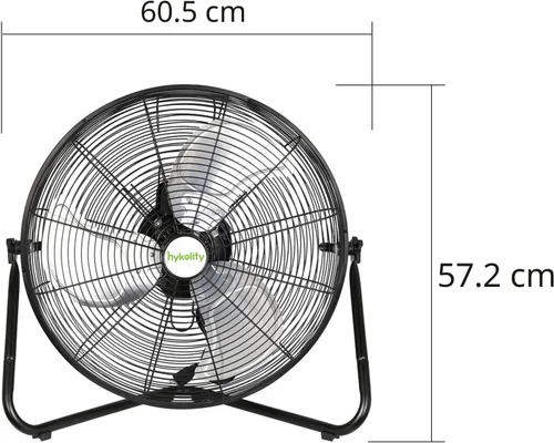Miniatura 7 de hykolity Ventilador de piso de alta velocidad de 20 pulgadas, ventilador de pared de metal resistente de 4600 CFM con 3 velocidades, ventilador