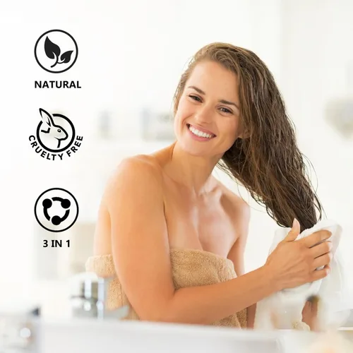 Miniatura 3 de Yocisku Champú de tinte para cabello negro 3 en 1 para hombres y mujeres, color de cabello para cobertura del 100% de las canas, champú para canas