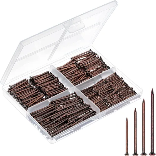 Miniatura 12 de Mr. Pen - Kit de clavos surtidos, 400 unidades, 6 tamaños, plateados, clavos pequeños para colgar cuadros, clavos de acabado, clavos de pared