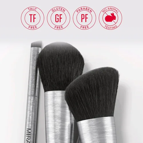 Miniatura 5 de Mirabella Brocha para sombra de ojos con pliegues pequeños, colección de brochas de maquillaje profesional premium, cepillo de cerdas sintéticas sin