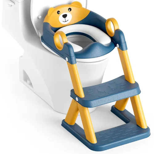 Miniatura 23 de Asiento de Entrenamiento de Baño, Asiento de Inodoro Mejorado para Niños y Niñas, Asiento de Entrenamiento de Baño 2 en 1 para Niños, Asiento
