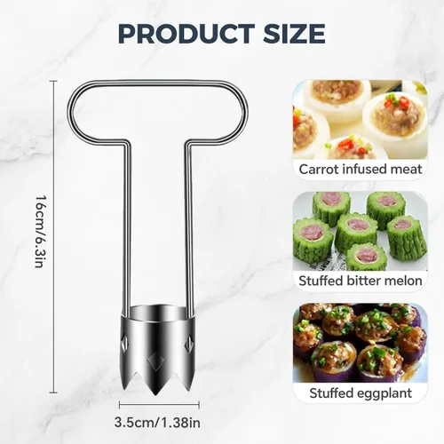 Miniatura 3 de Descorazonador de frutas de acero inoxidable 2026, descorazonador de semillas de pimiento rojo, cortador de herramientas de verduras, herramienta