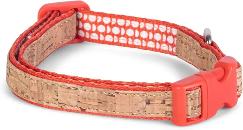 Miniatura 8 de The Dodo Collar de corcho para perro, rayas, talla pequeña; collar de material de corcho para perros, ropa diaria de mascotas; ajustable a presión