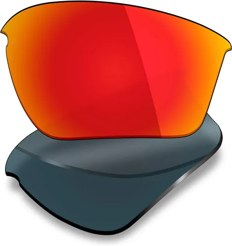 Miniatura 3 de Mryok 4 pares de lentes de repuesto polarizadas para gafas de sol Oakley Half Jacket 2.0 XL, color negro sigiloso, rojo fuego, azul hieloverde