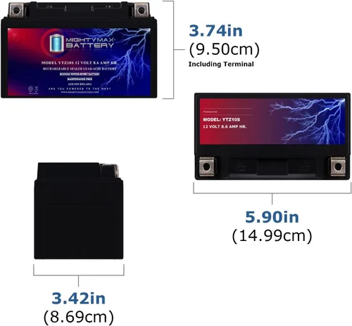 Miniatura 2 de Mighty Max Battery Reemplazo YTZ10S 12V 8.6AH para batería Power-Sonic PTZ10S