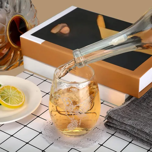Miniatura 3 de Geiserailie Copas de vino sin tallo de colibrí, vidrio sin tallo, rama de Navidad, taza de té, exquisitos regalos para mujeres, amigos, hombres