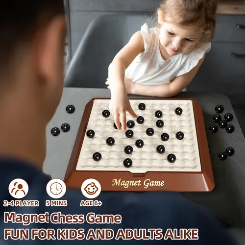 Miniatura 6 de Juego Magnético, Juegos de Mesa para Adultos y Niños con Tablero de Almacenamiento, Juegos Familiares para Niños y Adultos, Juego Magnético