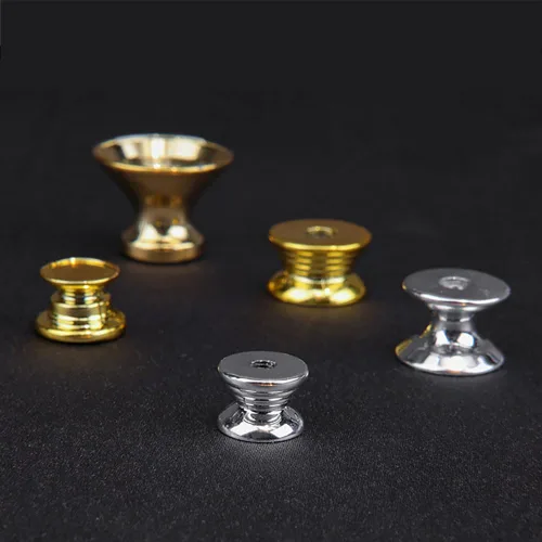 Miniatura 4 de 24 piezas hechas a mano de joyero DIY DIY Base de manija, mini puerta de gabinete de un solo agujero, aleación de metal, accesorios creativos