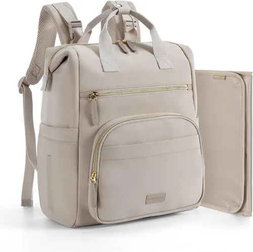 Miniatura 8 de mommore Mochila de neopreno para pañales de bebé, pequeña y ligera, resistente al agua, para niños y niñas, recién nacidos, con cambiador, correas