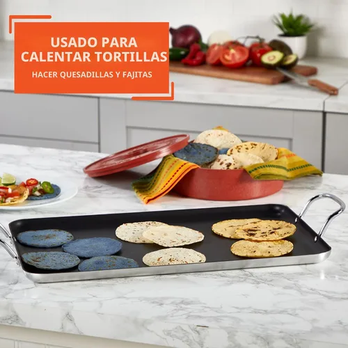 Miniatura 7 de Imusa Plancha de doble quemador antiadherente de 20 pulgadas, color negro