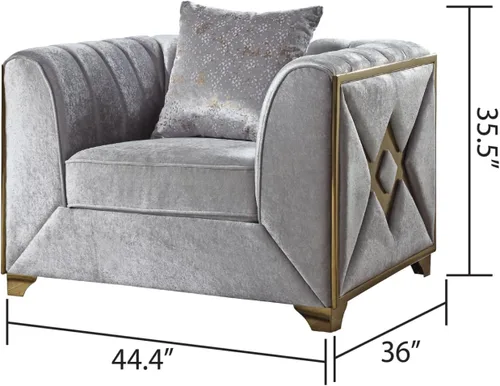 Miniatura 2 de Silla de estilo moderno en plata