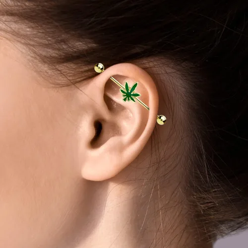 Miniatura 7 de Pierce2GO - Piercing para oreja (acero inoxidable, 0.49oz), color dorado