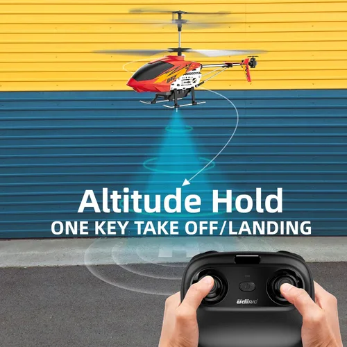 Miniatura 4 de Cheerwing Helicóptero de control remoto U12 con retención de altitud, mini helicóptero RC para adultos y niños, una tecla de despegue/aterrizaje y 2