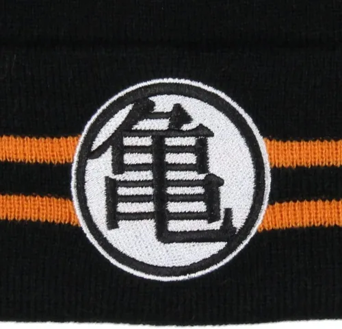 Miniatura 3 de Dragon Ball Z Anime Goku Master Roshi Turtle Ermitaño Logo Puño Pom Gorro Negro, Negro, talla única