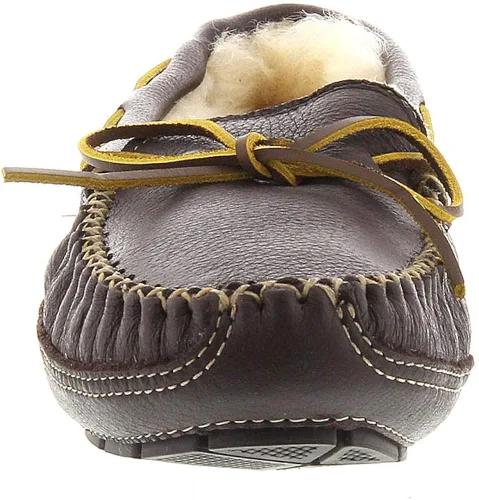 Miniatura 5 de Minnetonka Pantuflas de alce de oveja para hombre, Marrón