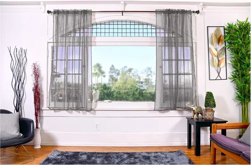 Miniatura 4 de All American Collection - cortinas Doli transparentes, 2 unidades Blanco