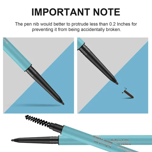 Miniatura 7 de TurritopsisD Define & Fill - Lápiz de cejas (2 unidades), color gris pardo, impermeable, de larga duración, precisión de micropunta, ultrafino, Topo