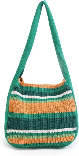 Miniatura 65 de ENBEI Bolsos de hombro para mujer Bolsos de ganchillo Bolso de punto grande Bolso de mano estético para la escuela lindo Bolsas de mano Bolsa