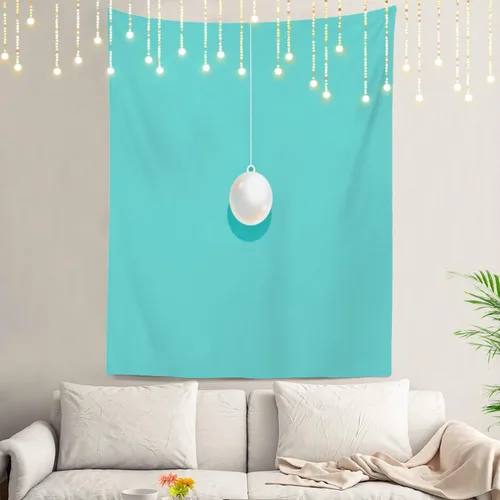 Miniatura 121 de Shrahala Tapiz de pared azul brillante, acuarela azul degradado para colgar en la pared, tapiz grande decorativo de fibra de poliéster, dobladillo