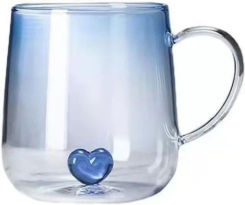 Miniatura 14 de Vasos de vidrio, patrón tridimensional transparente, bebidas de bar, taza de café helado, vaso de jugo, transparente (taza de delfin)