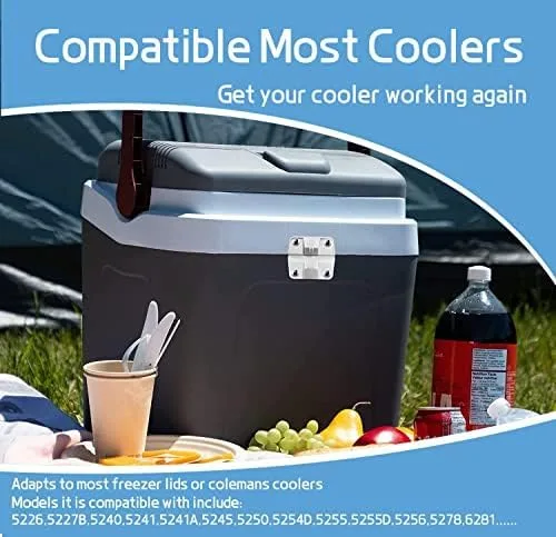 Miniatura 7 de Bisagras de repuesto para refrigeradores, 6 bisagras de repuesto, 24 tornillos, compatibles con Coleman Coolers 5253 6262 6270 reemplazo de bisagras