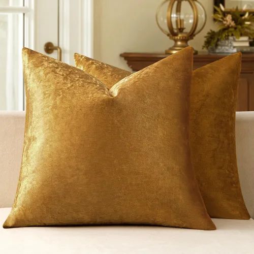 Miniatura 8 de MIULEE Fundas de almohada de terciopelo de 22 x 22 pulgadas, paquete de 2 unidades, color negro, fundas de cojín cuadradas decorativas súper suaves