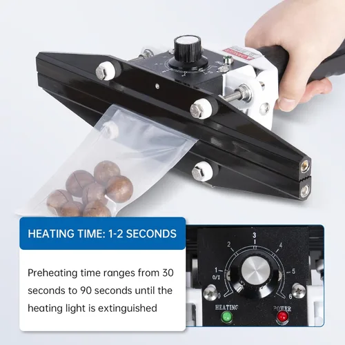Miniatura 6 de Máquina selladora térmica portátil de mano R-PACK FKR-200, 8 pulgadas, para bolsa de aluminio, bolsa de Kraft, Mylar