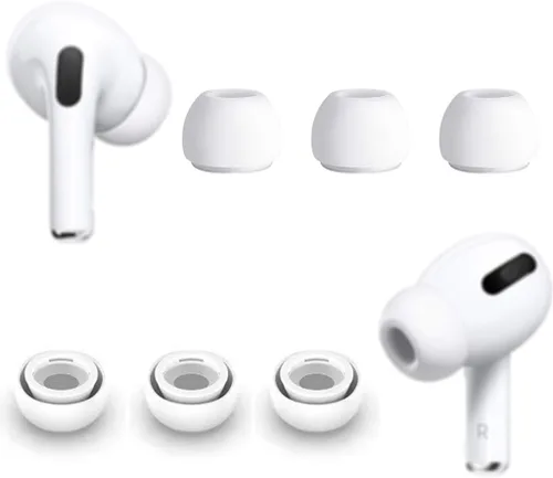 Miniatura 4 de ALXCD 3 pares de almohadillas compatibles con AirPods Pro y auriculares de 2ª generación, S/M/L, 3 tamaños de silicona para auriculares de repuesto