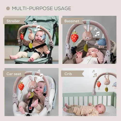 Miniatura 5 de Taf Toys Arco Ideal para lactantes y niños pequeños, se adapta a cochecito y carriola, arco de actividad con juguetes fascinantes, estimula