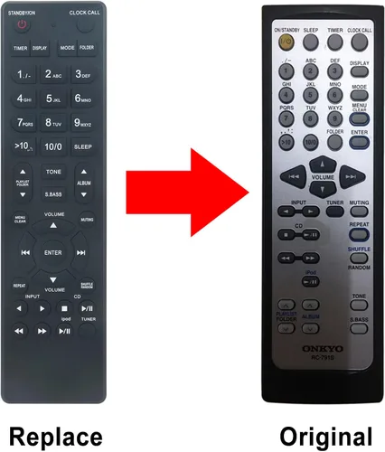 Miniatura 2 de RC-791S RRRMCGA222AWSA Reemplazo del control remoto para el sistema receptor de CD Onkyo CS-445, CR-445, CS445, CR445