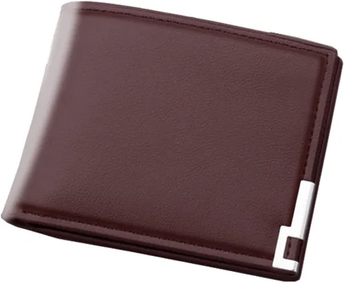 Marcos de fotos de tamaño billetera de 2 x 3 pulgadas moneda de moda cartera corta color sólido para hombres con múltiples ranuras para tarjetas