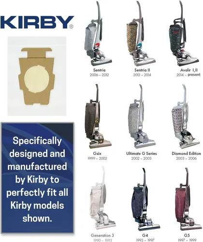Miniatura 4 de Kirby Micron Magic - Bolsas de filtro HEPA (2 unidades) Parte #205811 OEM original de Kirby Compatible con Avalir, Sentria, serie G Estilo F
