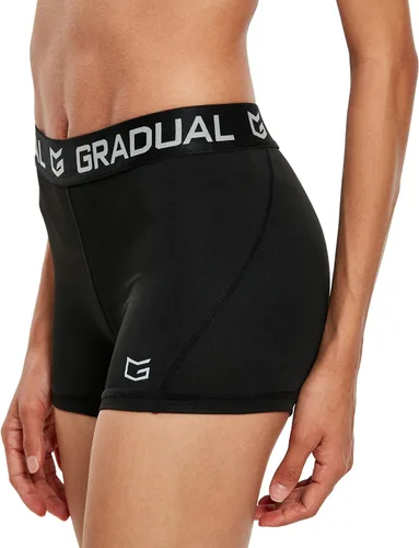 Miniatura 3 de G Gradual - Pantalones cortos de voleibol de compresión para mujer, de elastano, 3 pulgadas7 pulgadas, para entrenamiento