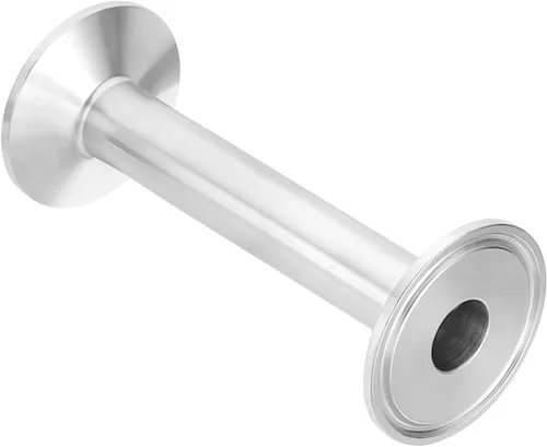Miniatura 15 de PATIKIL Tubo de tres abrazaderas de diámetro exterior de 1 1/2 pulgadas, tubo sanitario de carrete con brida de virola de 1.988 in