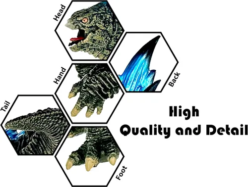 Miniatura 3 de TwCare Godzilla vs. Kong Mega Figura de acción de juguete, rey de los monstruos, serie de películas, articulaciones movibles, vinilo suave, bolsa