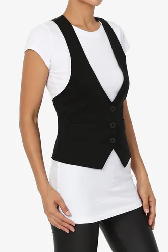 Miniatura 3 de TheMogan chaleco ajustable en la espalda para mujer.
