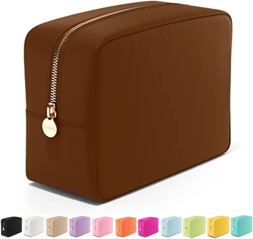 Miniatura 33 de Embla Bolsa de maquillaje de viaje para cosméticos y bolsa de artículos de tocador, bolsa de nailon con cremallera, lindo organizador de maquillaje