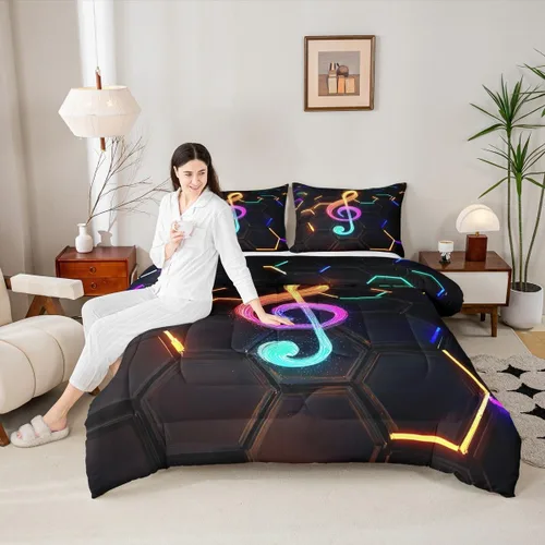 Miniatura 25 de Juego de edredón de pavo real en acuarela tamaño King, elegante y hermoso juego de ropa de cama edredón de plumas azules de 3 piezas para niños