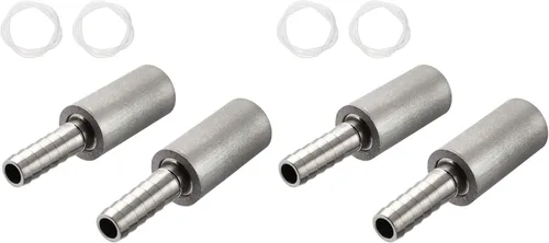 Miniatura 8 de FERRODAY Piedra de aireación de acero inoxidable de difusión de 0.5 micrones con púa de 1/4 pulgadas para cerveza casera, vino, cerveza, soda +