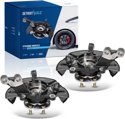 Miniatura 44 de Detroit Axle - Kit de nudillos traseros izquierdo FWD para Hyundai Santa Fe 2007-2009 Veracruz 2007-2012, reemplazo del conjunto de cojinete