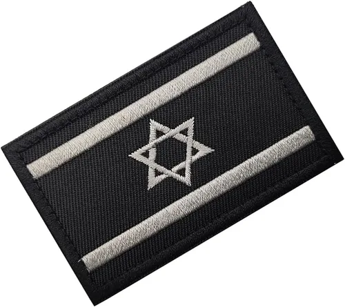 Miniatura 5 de 2 parches de bandera de Israel para coser en bordado, insignias tácticas israelíes de IL, emblema militar de moral militar, parches de gancho