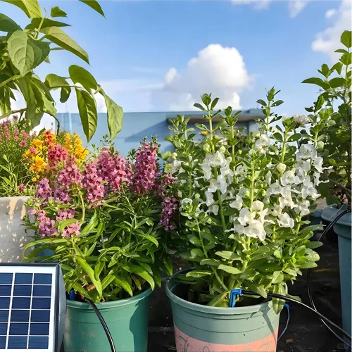 Miniatura 2 de RISINGUP Sistema de riego por goteo solar para 15 plantas en maceta para jardín al aire libre Automatic Plants Watering System with Anti-Siphoning