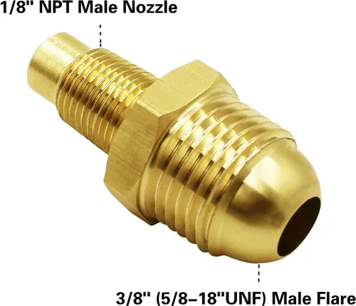 Miniatura 6 de MENSI Manguera reguladora de propano ajustable de 10 pies y 20 PSI con orificio de latón y kit mezclador de aire de 150,000 BTU para hoguera
