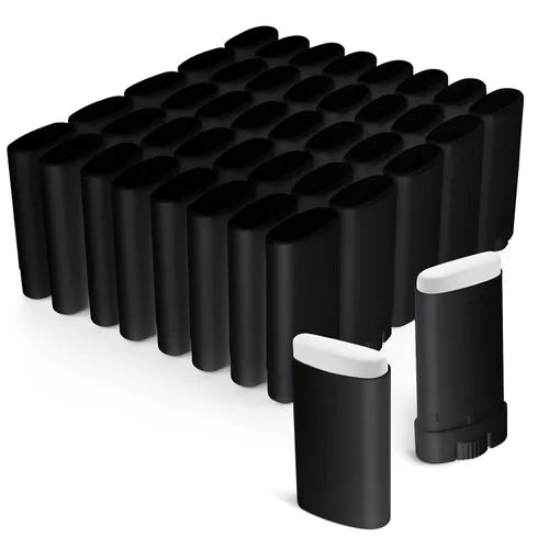 Wesiti 100 recipientes de desodorante vacíos de plástico de 1/2 oz, desodorante de viaje de 0.5 fl oz, tubos de contenedores recargables, tubos