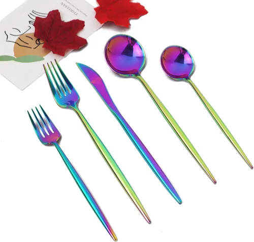 Miniatura 16 de JASHII Juego de cubiertos de 20 piezas, utensilios de acero inoxidable 18/10, servicio para 4, regalo de cubiertos resistentes, apto