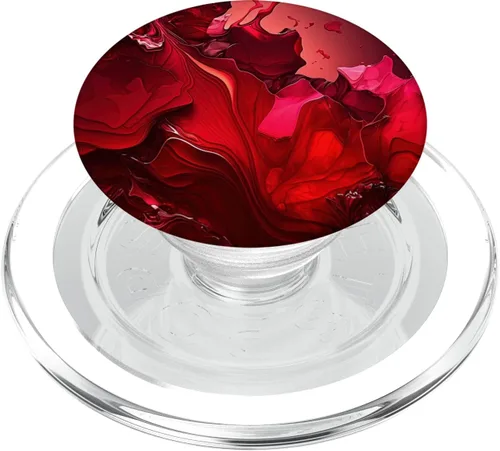 Miniatura 8 de Tinta ROJA Abstracta Ilustración Teléfono Popper Mármolado PopSockets Estándar PopGrip