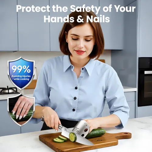 Miniatura 2 de SYOKAMI Protecciones de Dedos para Cortar Alimentos, Protege los Dedos y Uñas de las Mujeres, Regalo Ideal para Ella, Mamá o Esposa, 2 Protectores