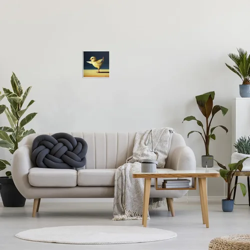 Miniatura 2 de Stupell Industries Yoga Chicks - Placa de pared divertida con diseño de animales de Lucia Heffernan, 12 x 12 pulgadas, color amarillo Chicas De Yoga