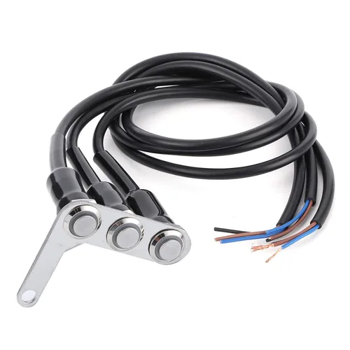 Miniatura 9 de Estink Interruptor de manillar de motocicleta, interruptor de palanca de manillar de motocicleta, montaje ajustable, 3 botones, interruptor