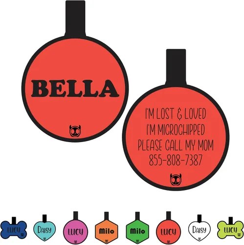 Miniatura 19 de Etiqueta de gato silenciosa de silicona personalizada con 5 líneas de grabado profundo personalizado duradero, etiqueta de identificación de mascota
